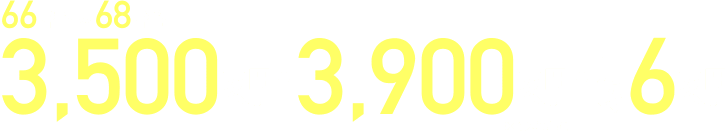 66㎡台〜68㎡台 3,500万円台〜・3,900万円台〜(※100万円単位) 月々6万円台〜